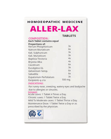 ALLERLAX TABLETS 25 GM.