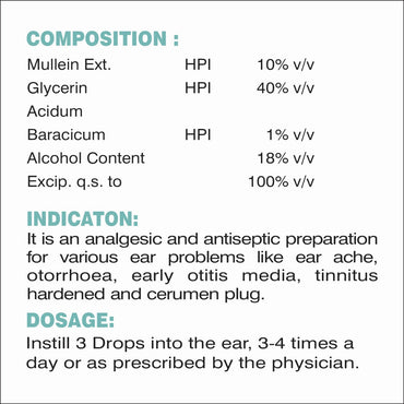 MULLEIN OIL EAR DROPS 15 ML.