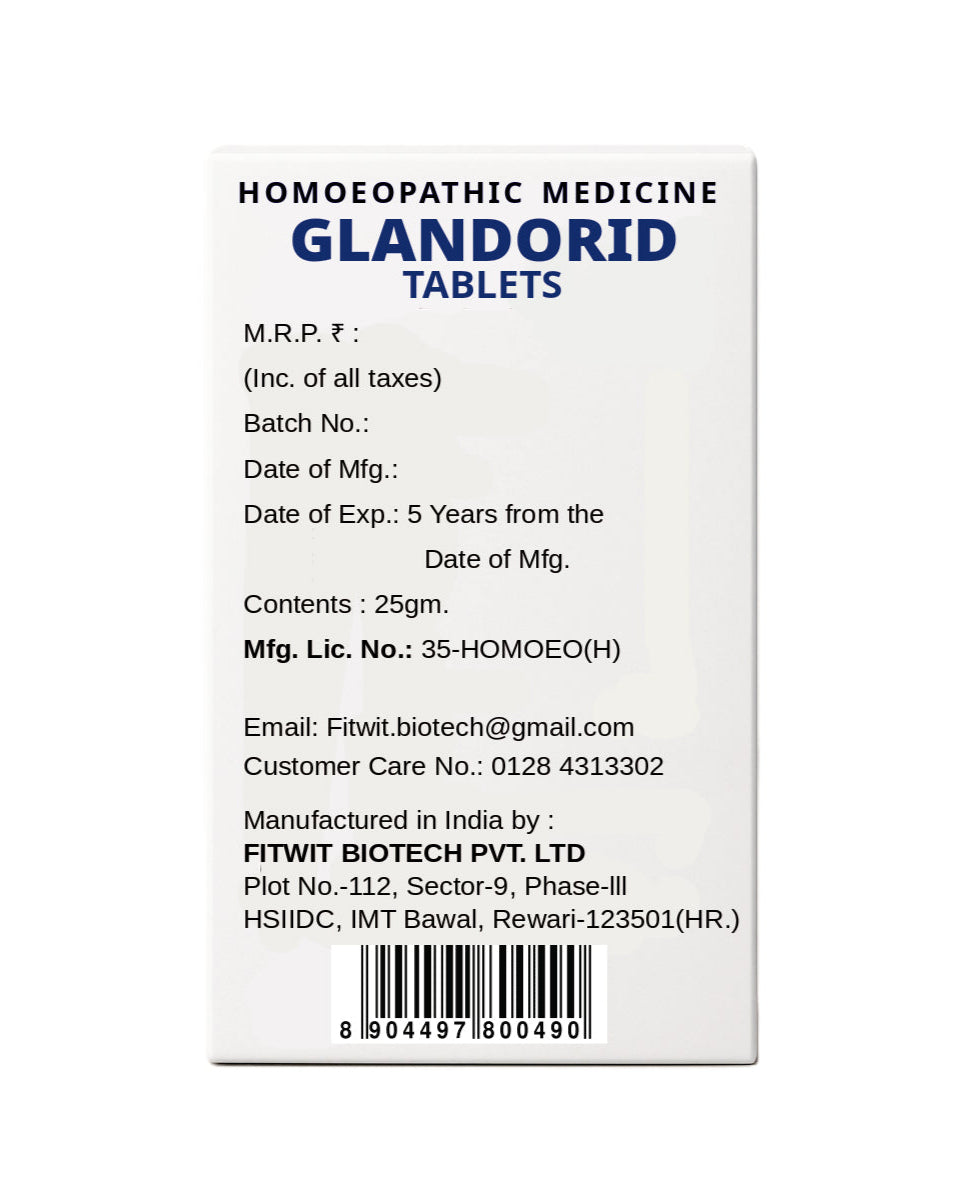 GLANDORID TABLETS 25 GM.