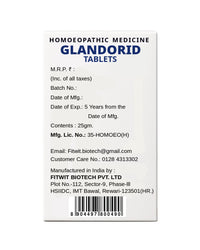 GLANDORID TABLETS 25 GM.
